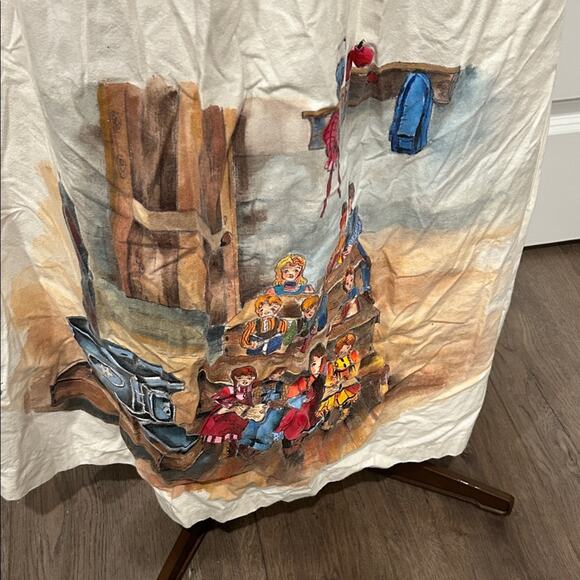 Vintage Apron Dress Schoolroom Class Teacher Greta Hand painted Size Large? - Picture 4 of 13